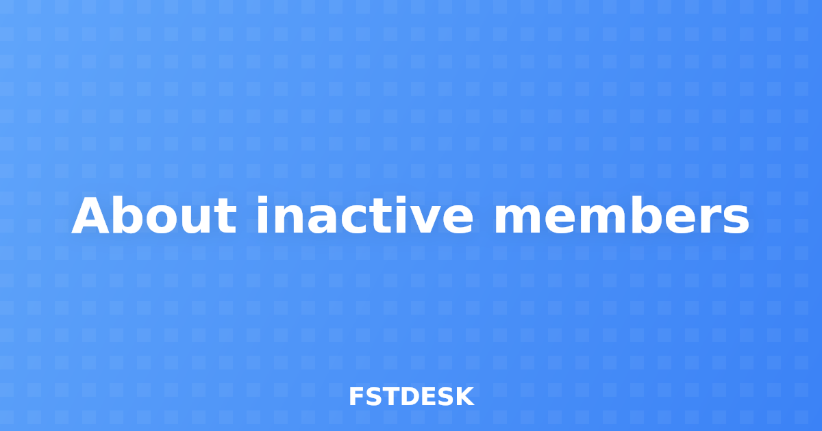 About inactive members