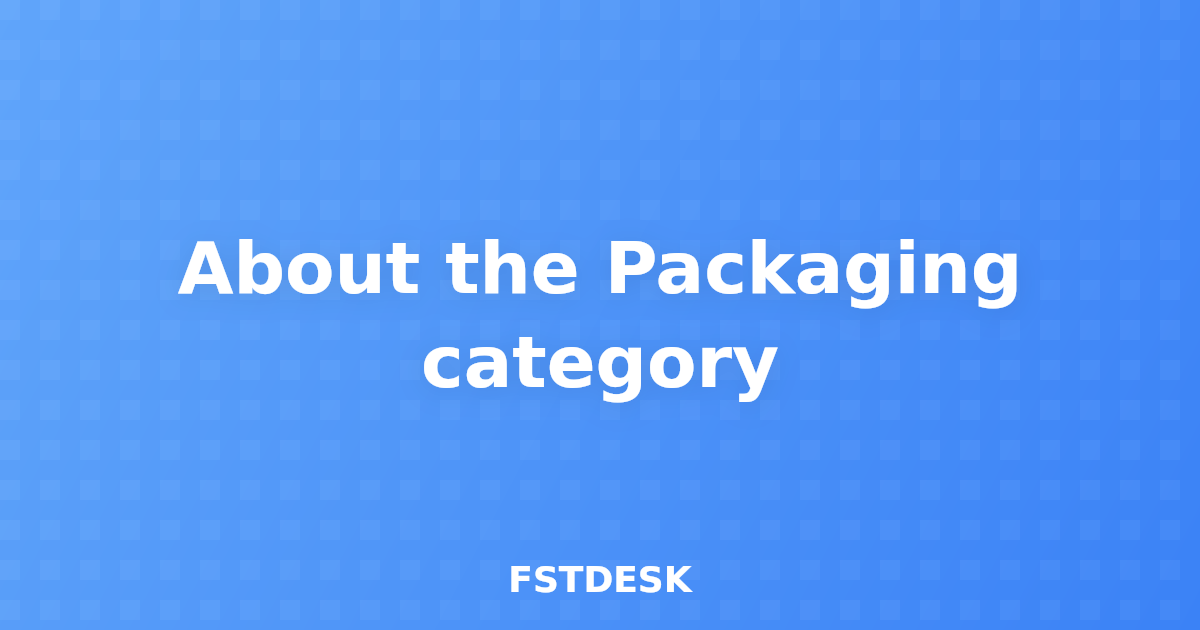 About the Packaging category