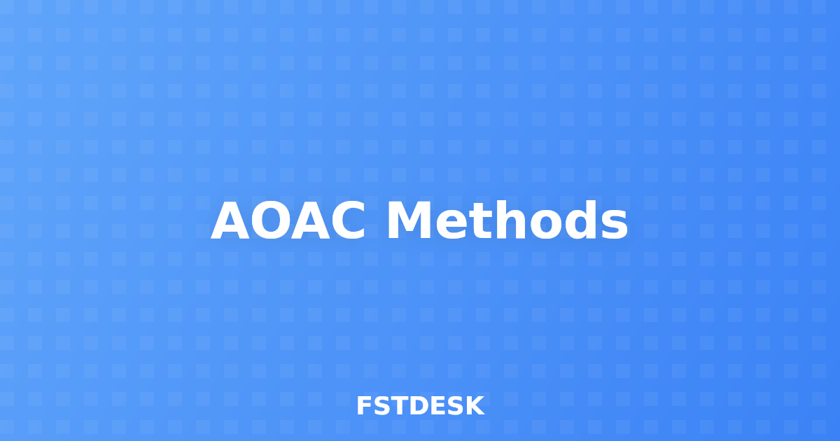 AOAC Methods