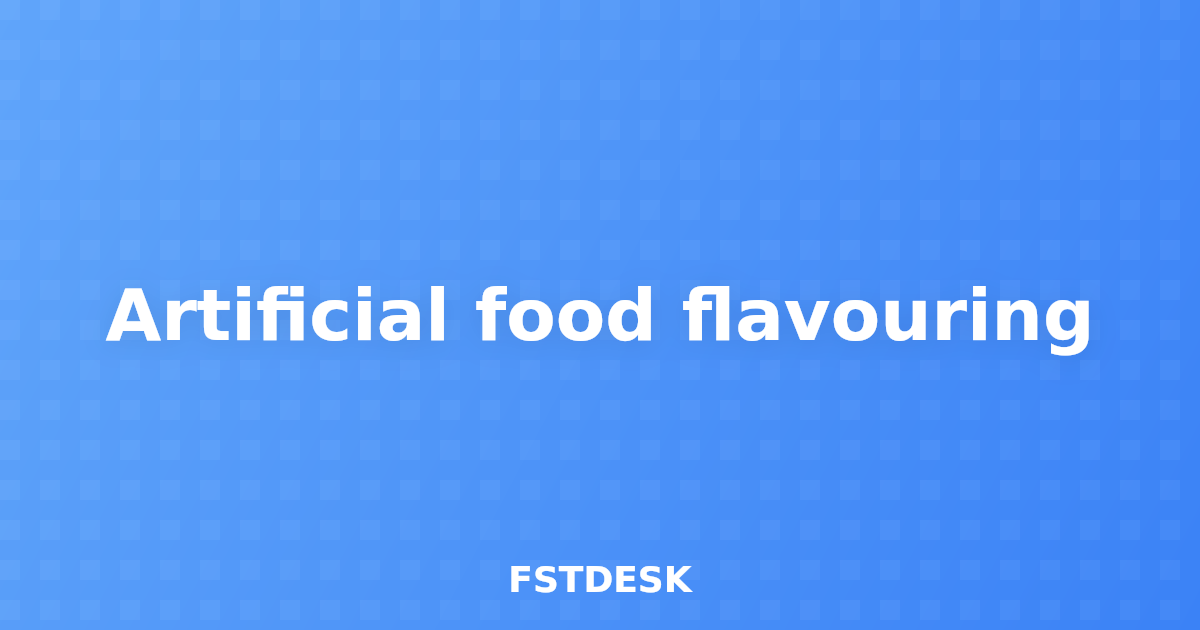 Artificial food flavouring