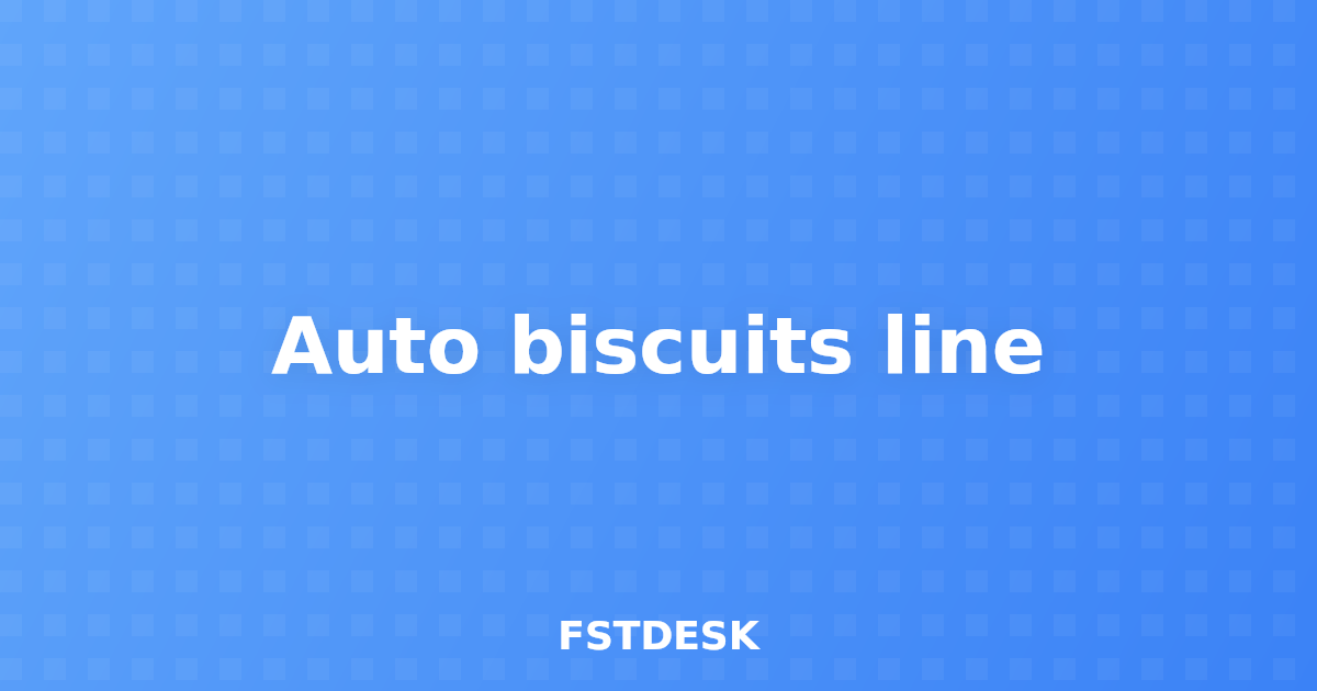 Auto biscuits line
