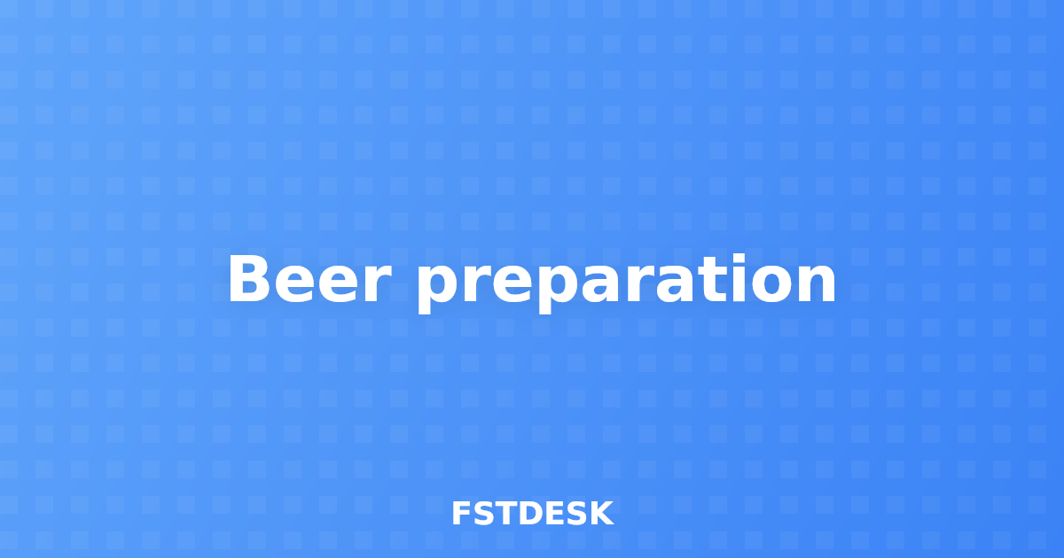 Beer preparation