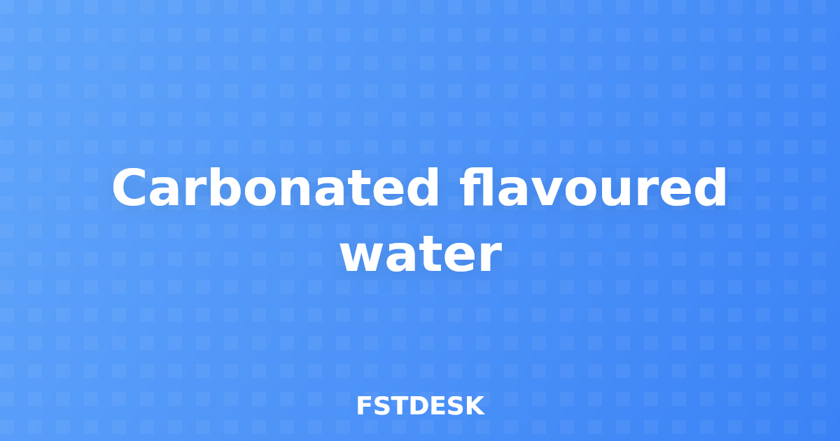 Carbonated flavoured water