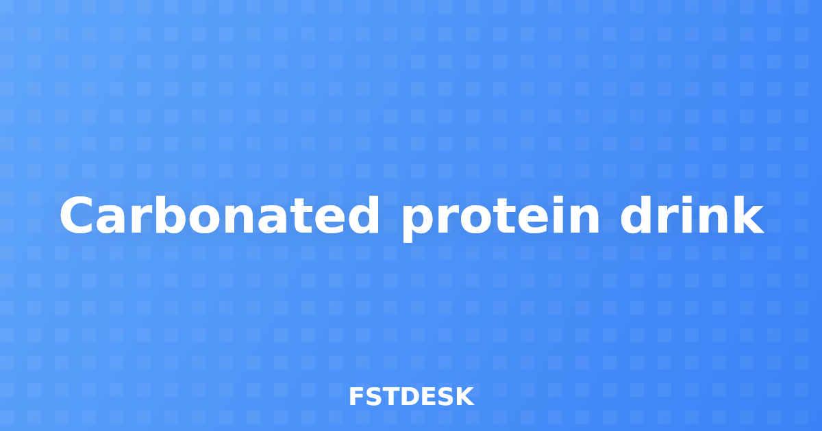 Carbonated protein drink