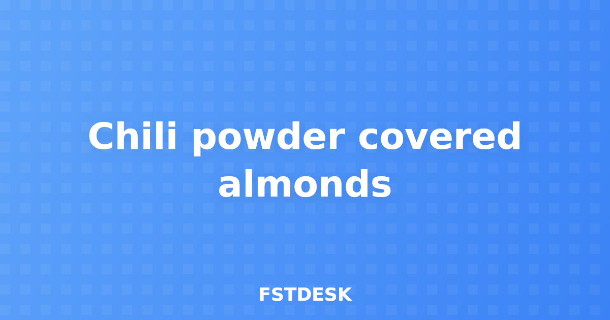 Chili powder covered almonds