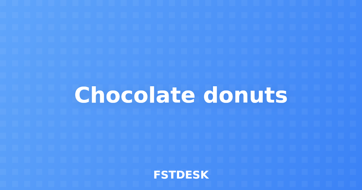Chocolate donuts