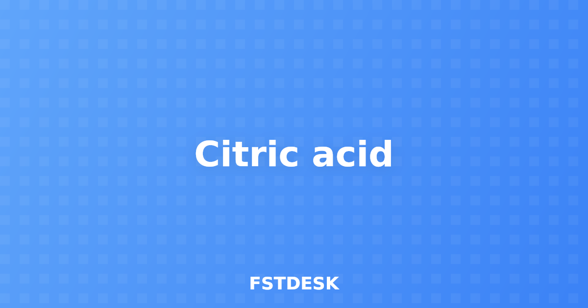 Citric acid