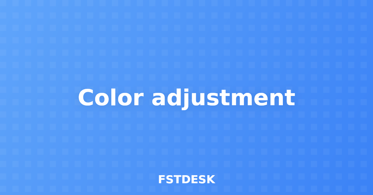 Color adjustment