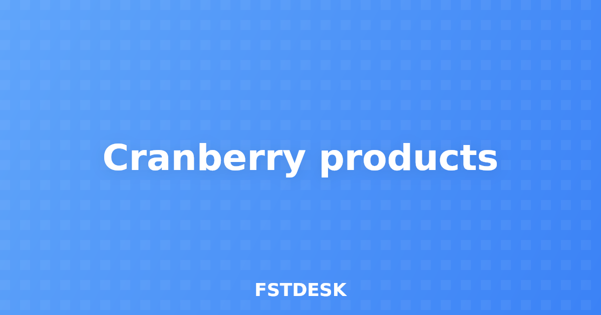 Cranberry products