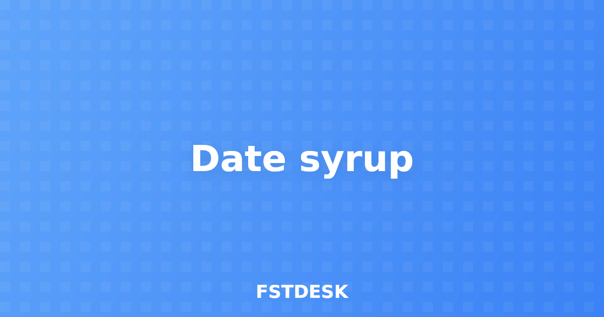 Date syrup