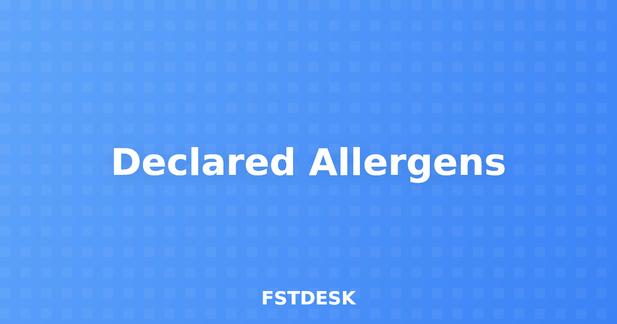 Declared Allergens