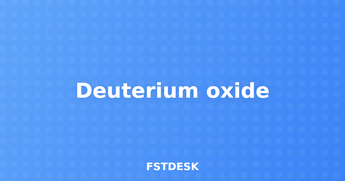 Deuterium oxide
