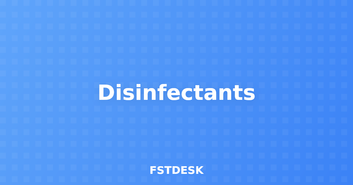 Disinfectants