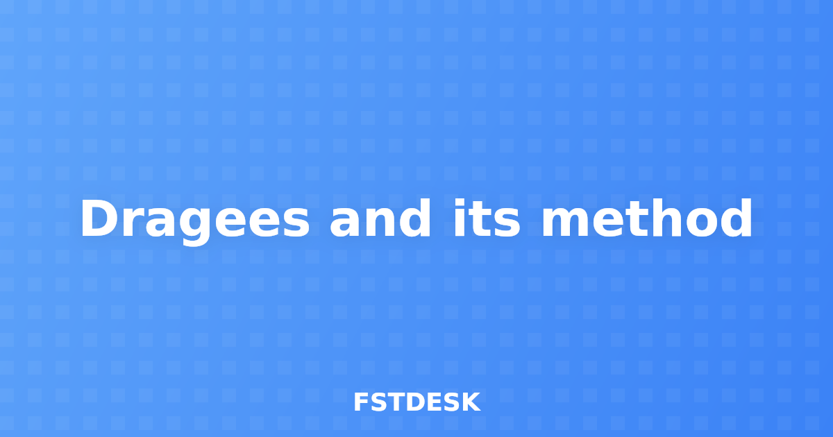 Dragees and its method