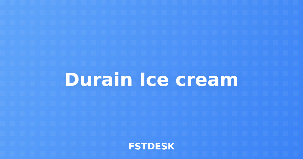 Durain Ice cream