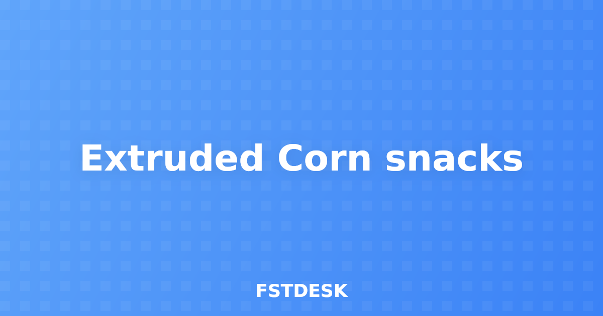 Extruded Corn snacks