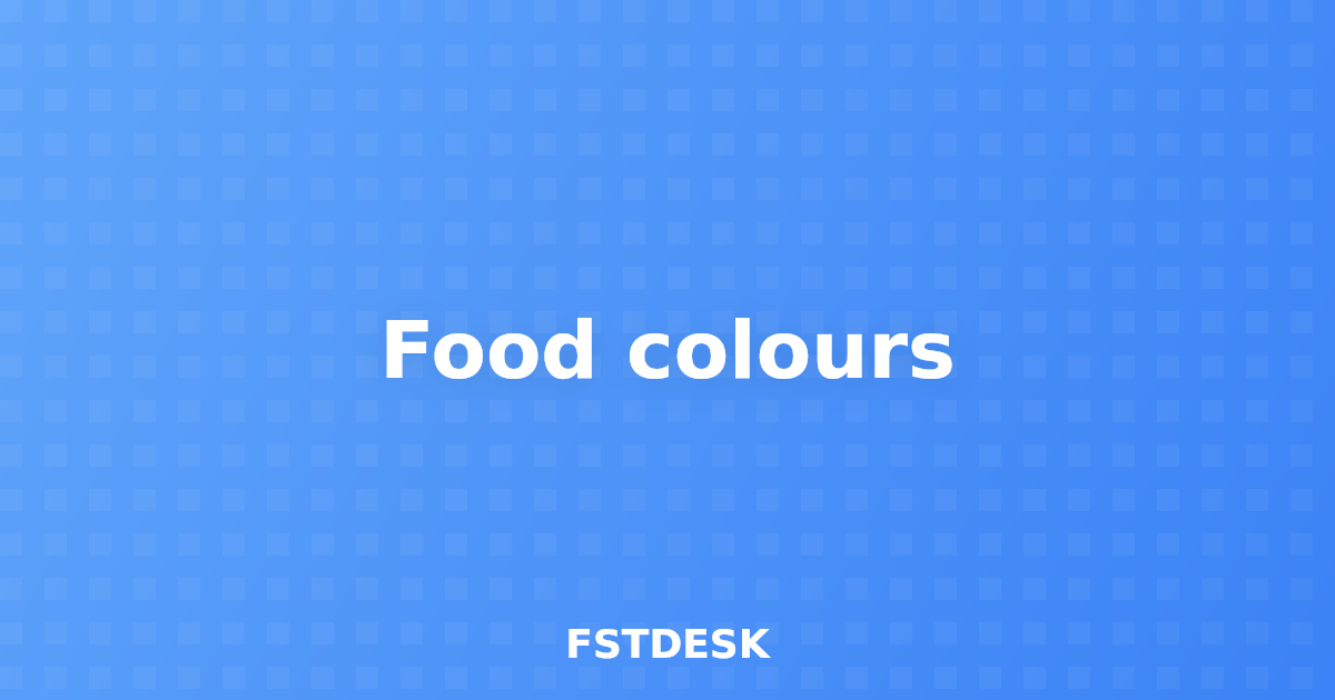 Food colours