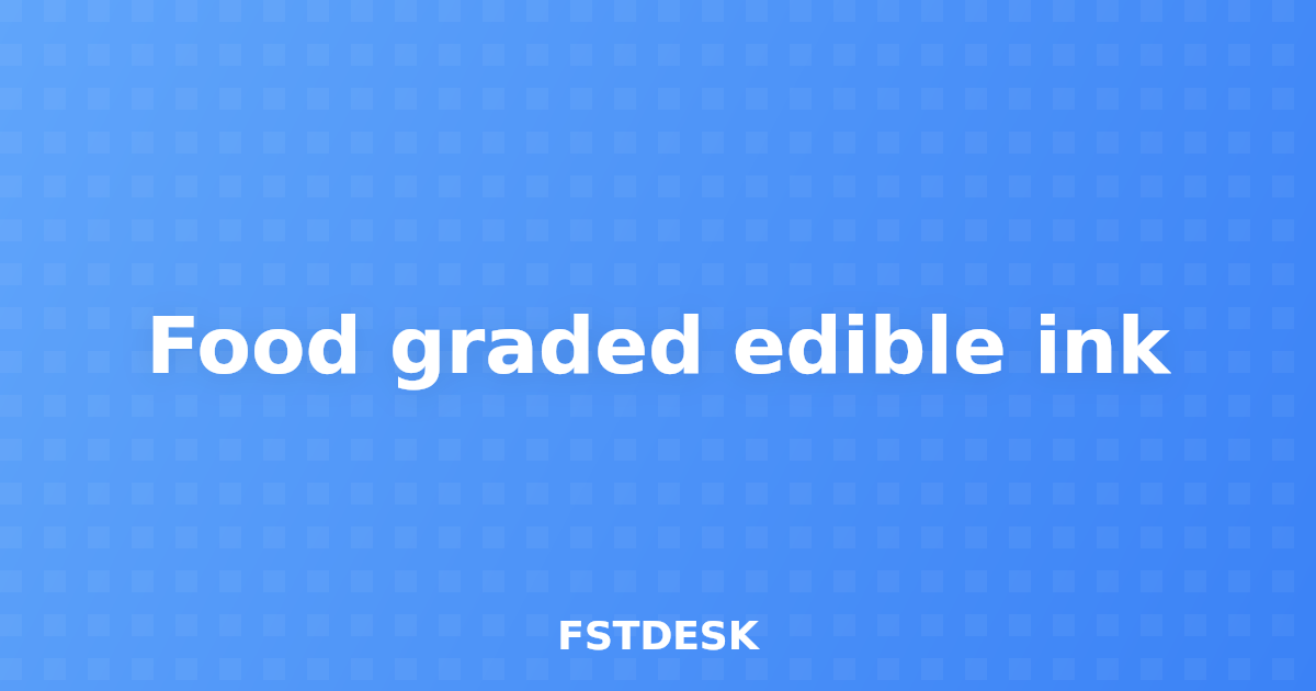 Food graded edible ink
