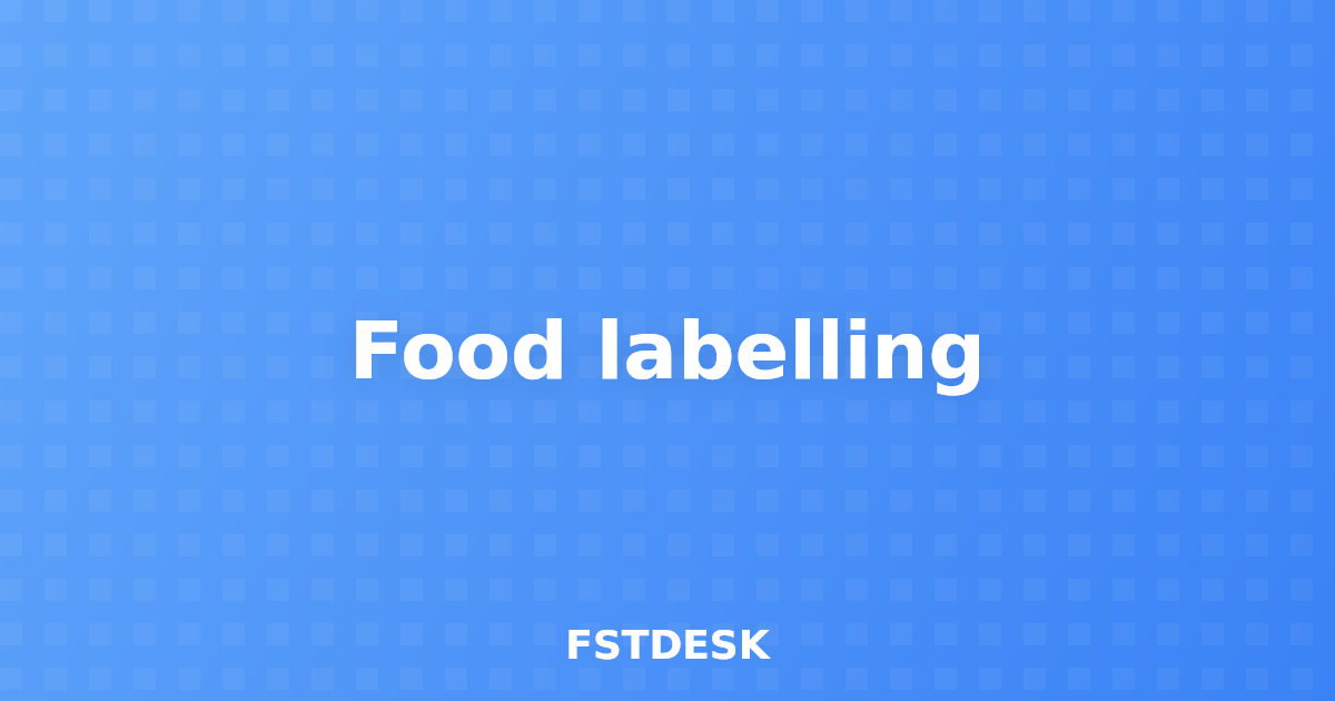 Food labelling