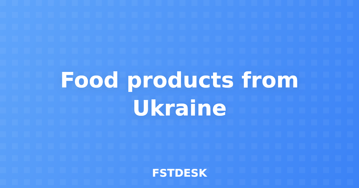 Food products from Ukraine
