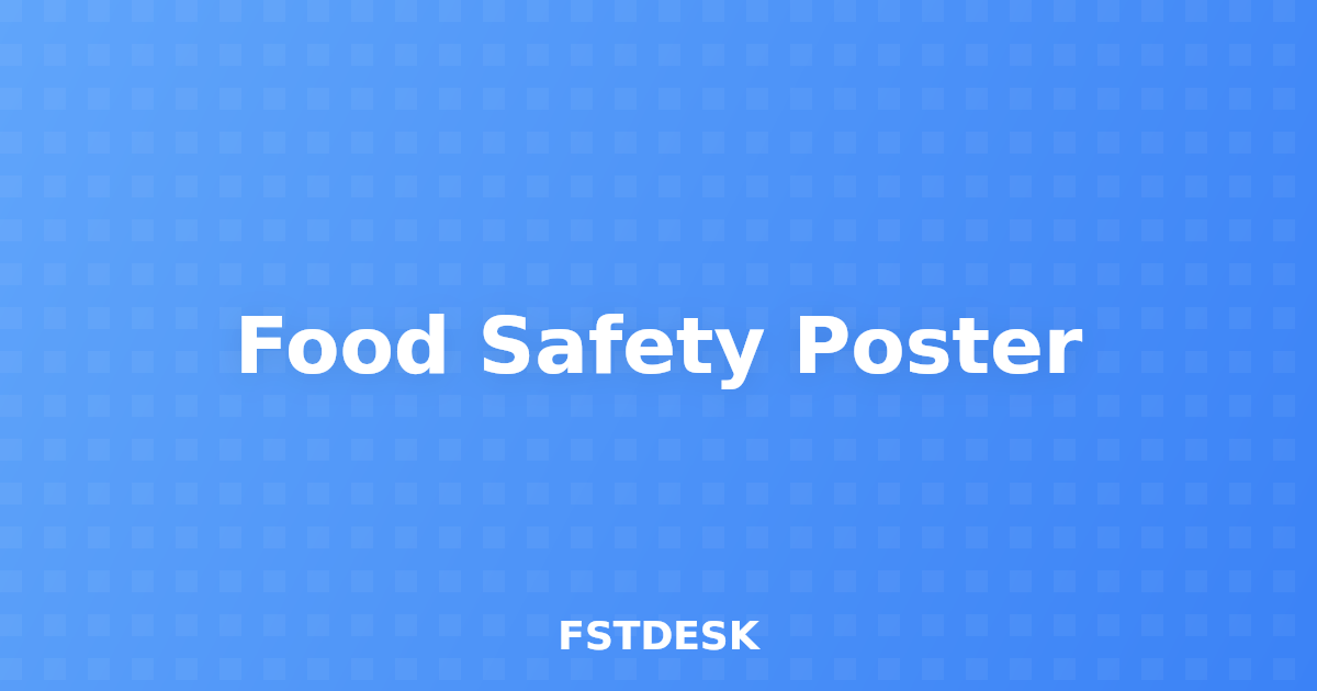 Food Safety Poster