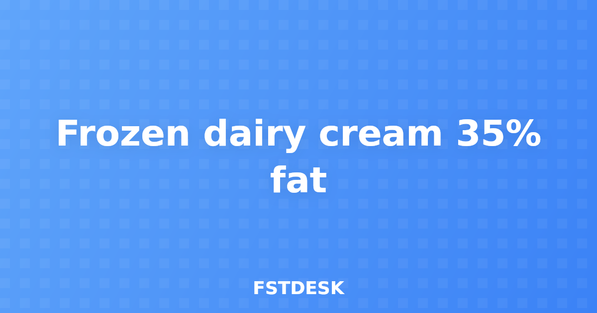 Frozen dairy cream 35% fat