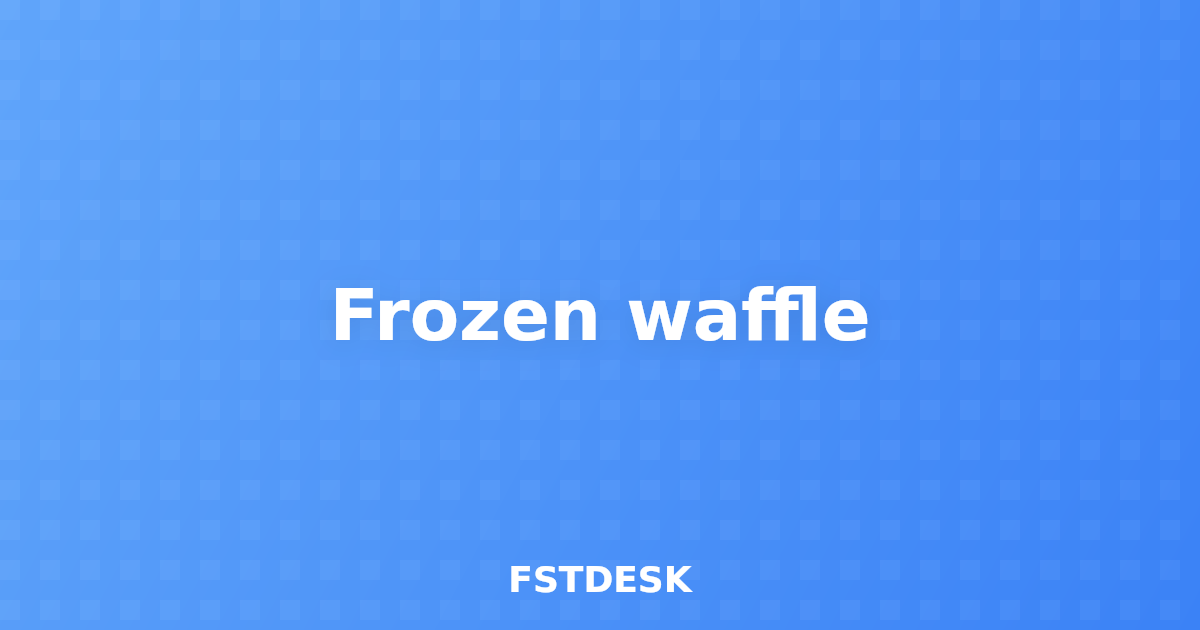 Frozen waffle