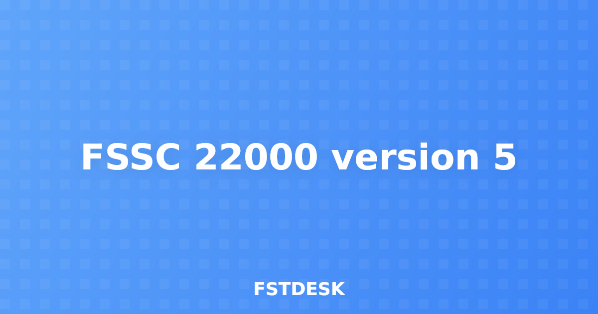 FSSC 22000 version 5