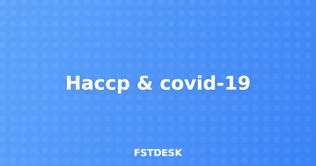 Haccp & covid-19