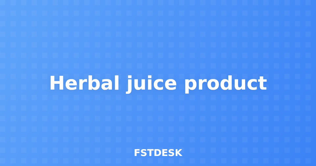 Herbal juice product