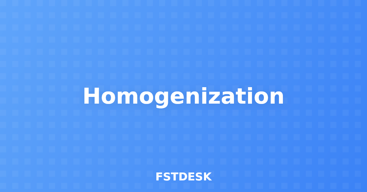 Homogenization