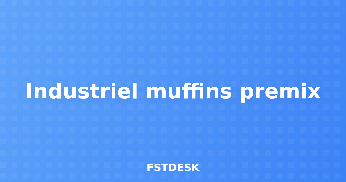 Industriel muffins premix