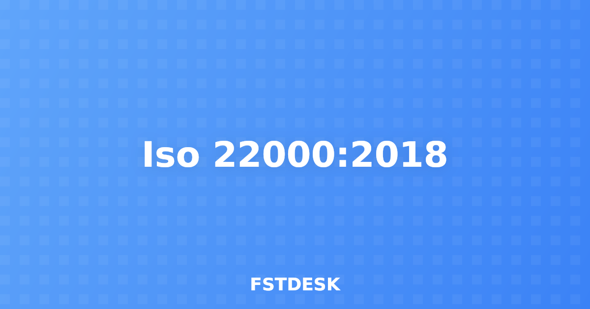 Iso 22000:2018