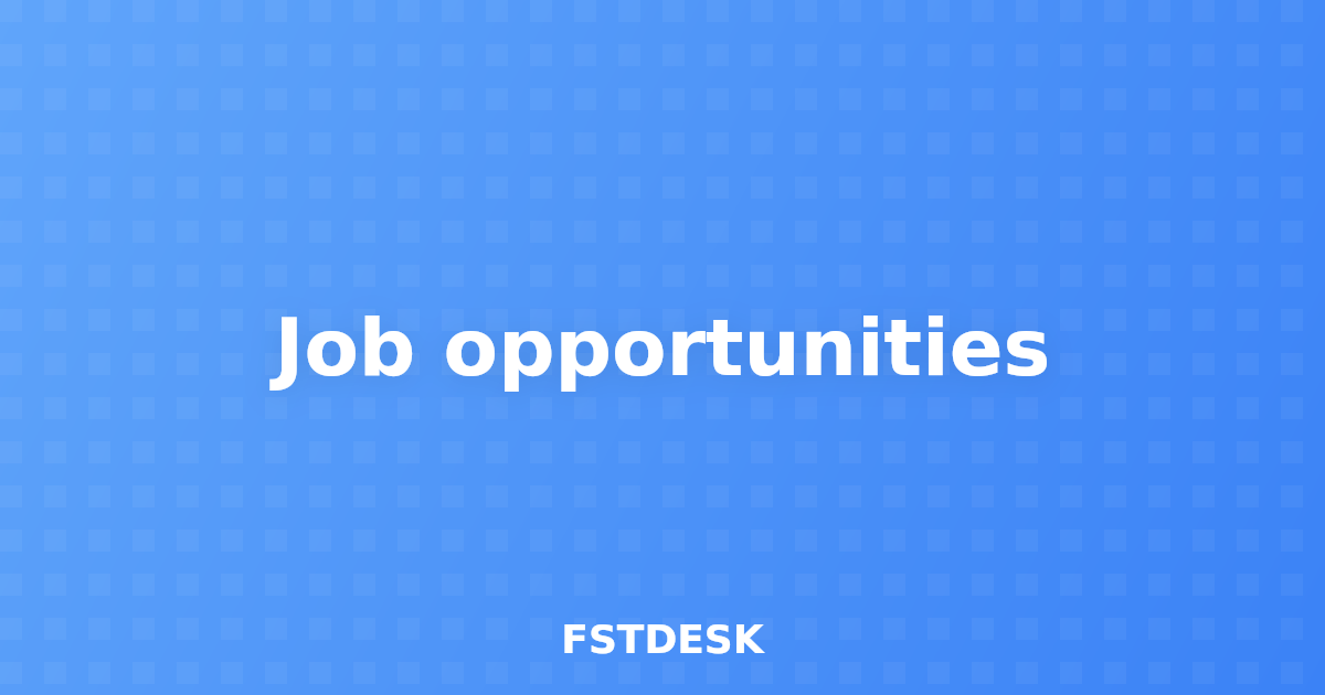 Job opportunities