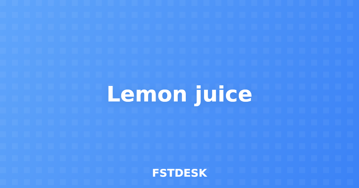 Lemon juice