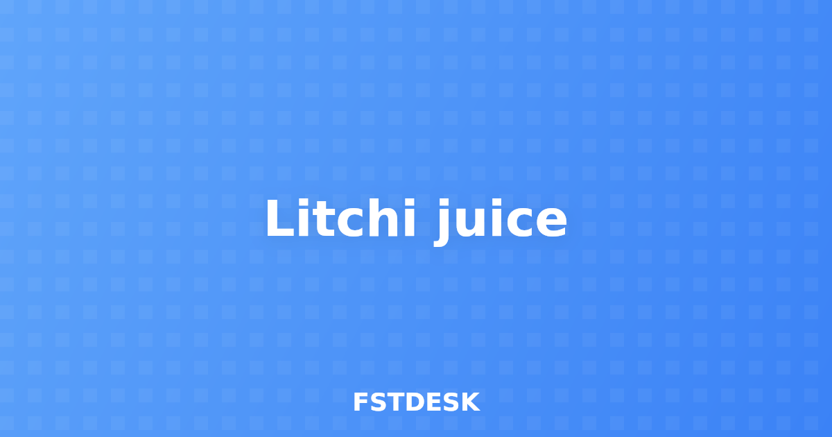 Litchi juice