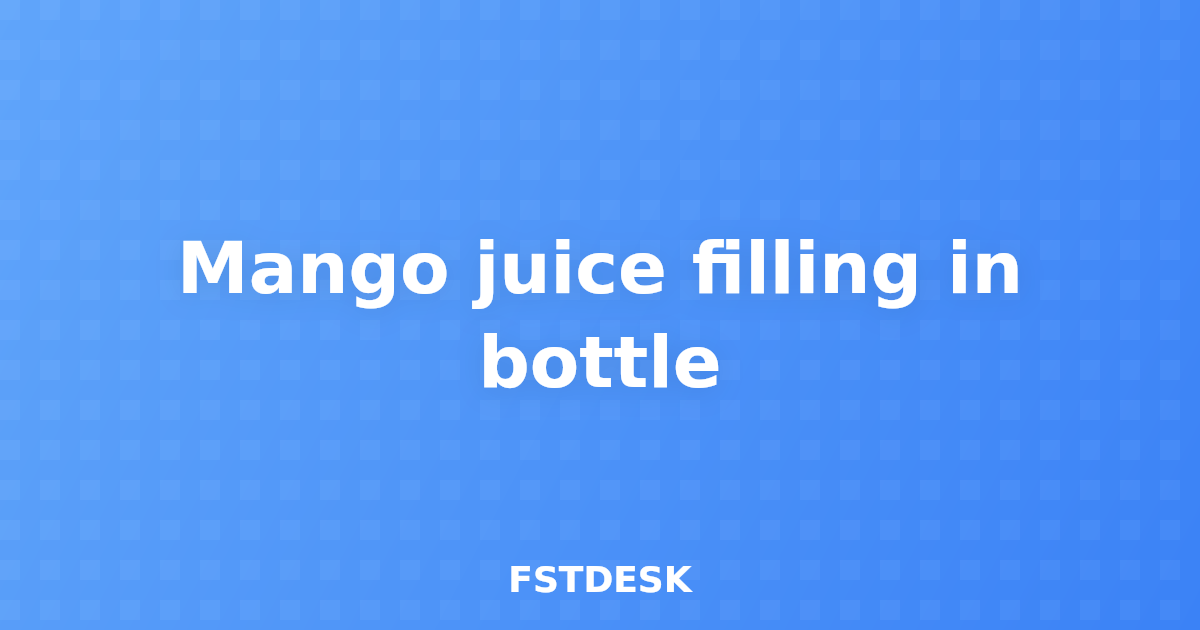 Mango juice filling in bottle