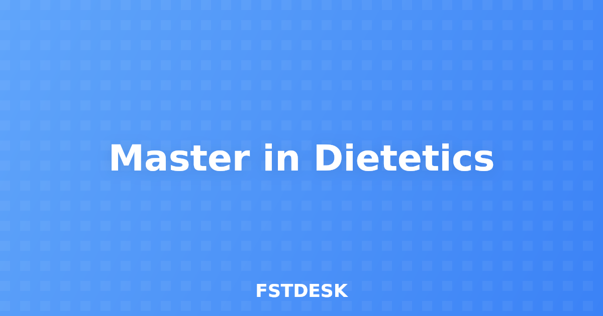 Master in Dietetics
