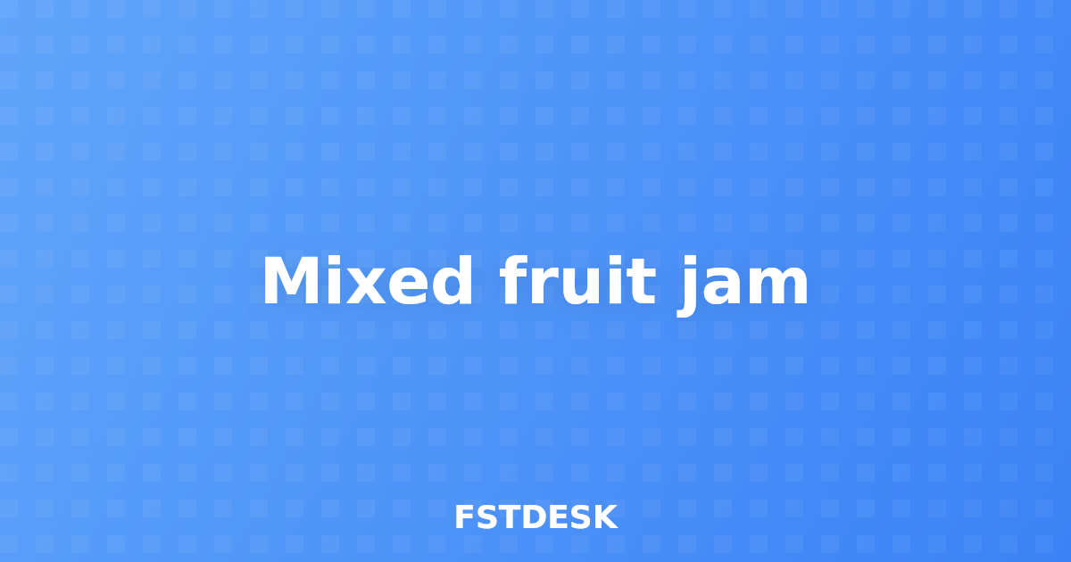 Mixed fruit jam