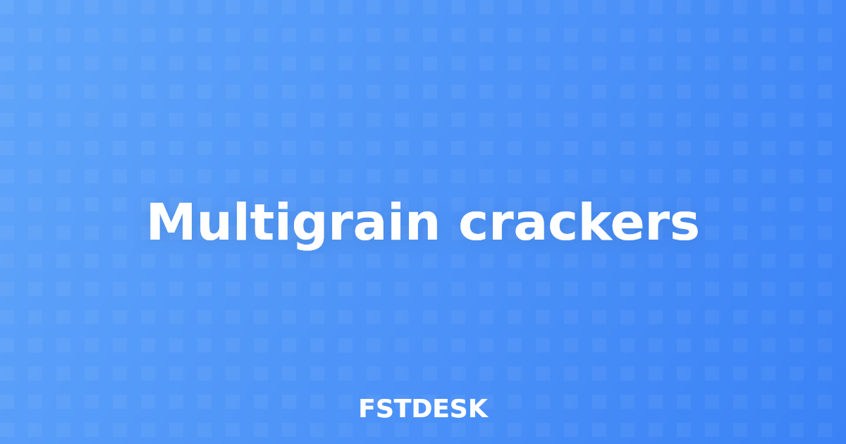 Multigrain crackers