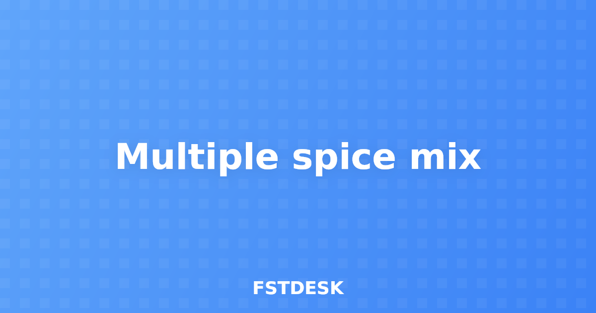 Multiple spice mix