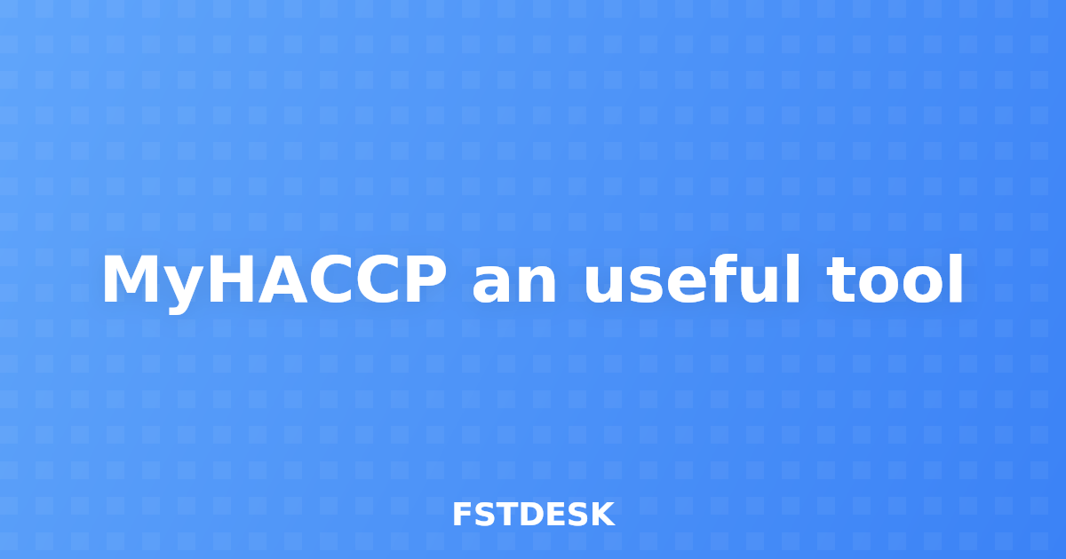 MyHACCP an useful tool