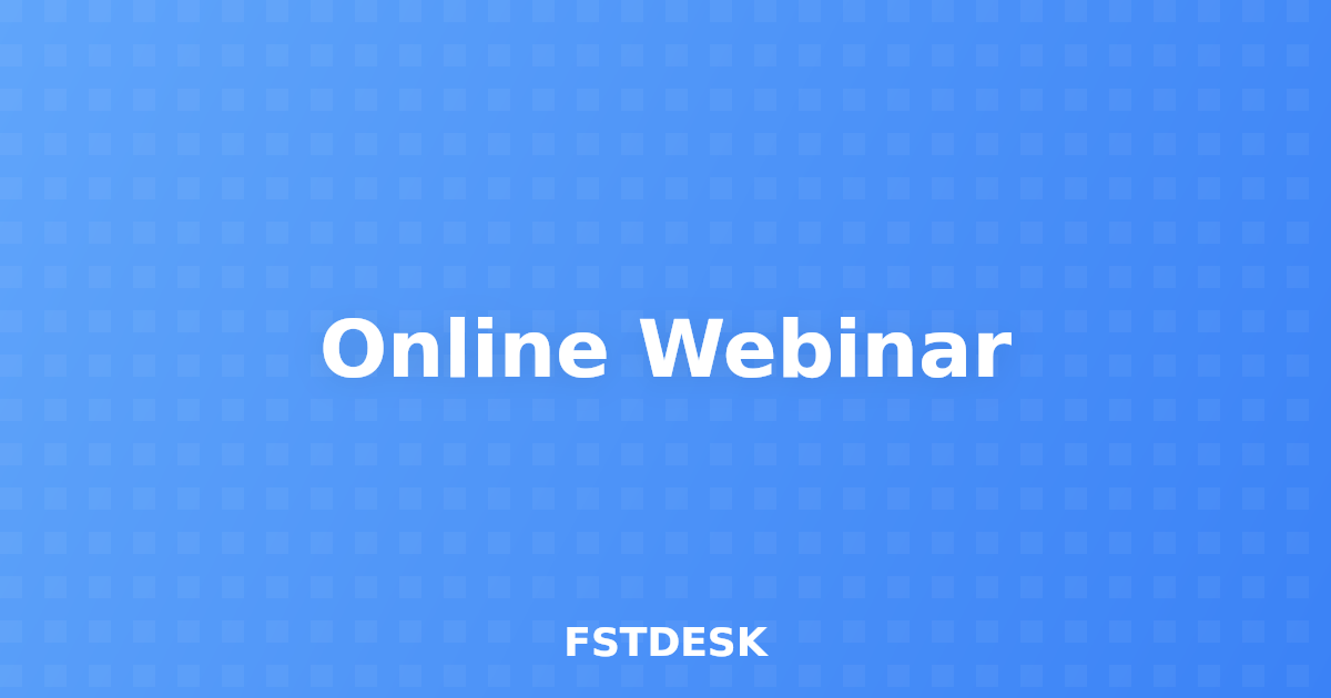 Online Webinar