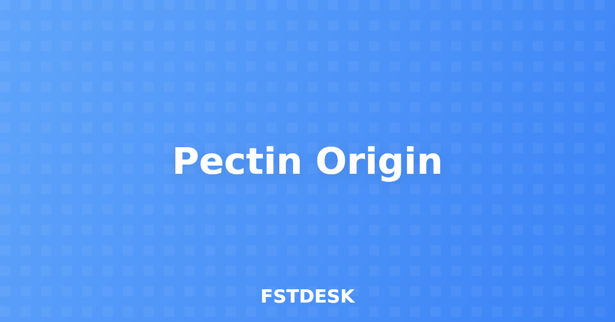 Pectin Origin