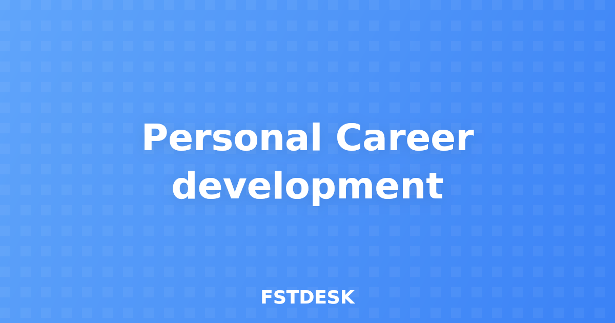 Personal Career development