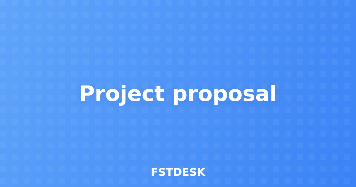 Project proposal