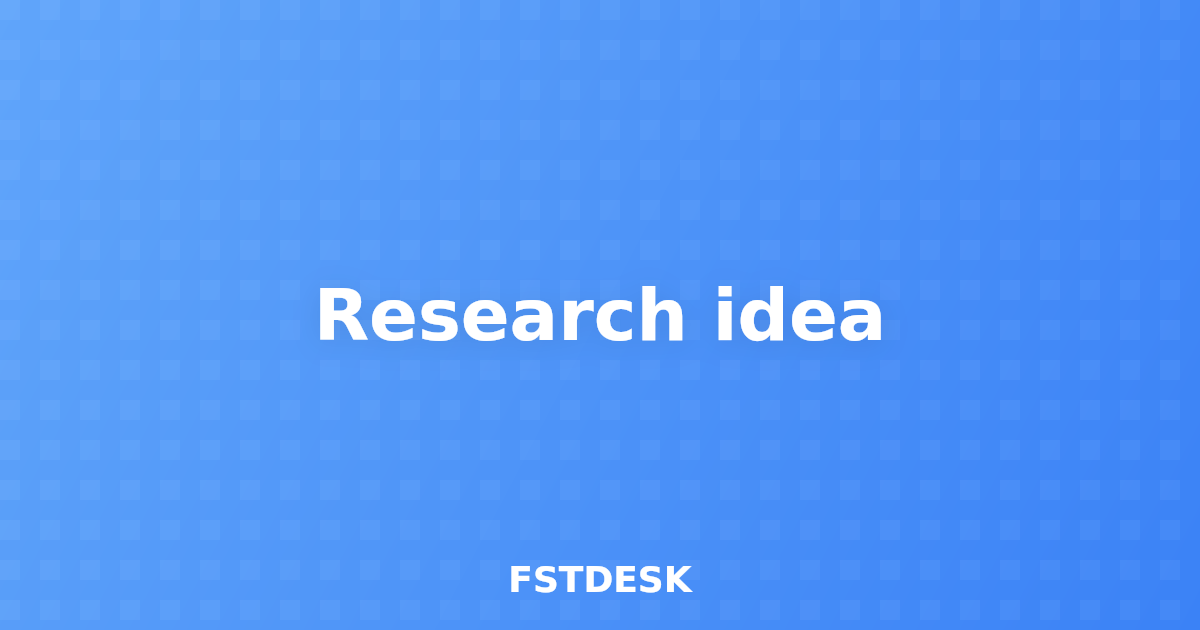 Research idea
