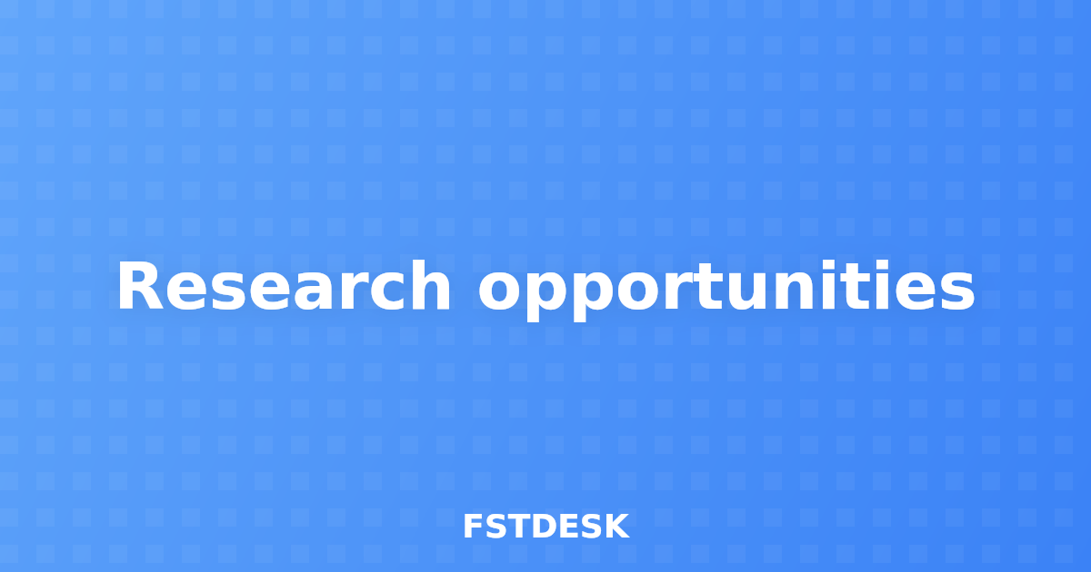 Research opportunities