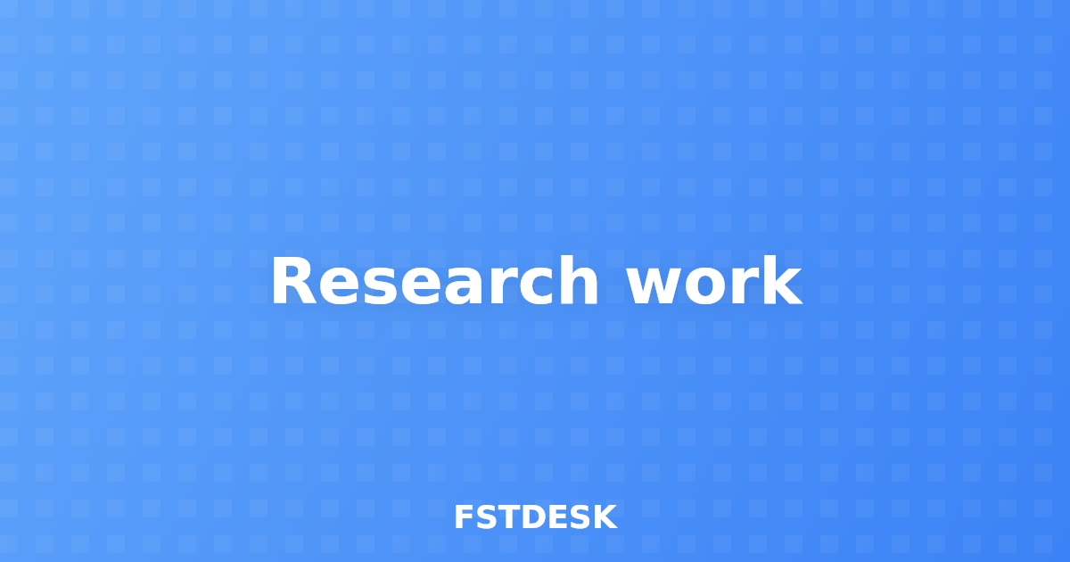 Research work