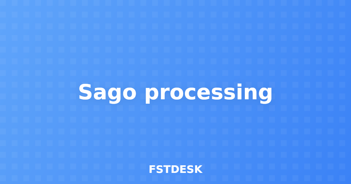 Sago processing